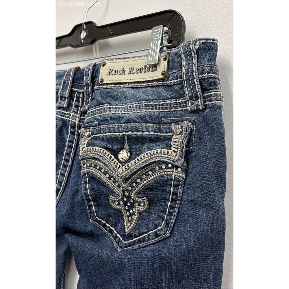 Rock Revival Blue Womens Boot jeans - Size 29 - Picture 8 of 10